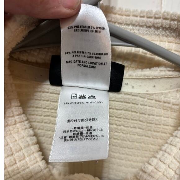 Patagonia R1 Full ZIp Jacket Women's Med Cream Regulator Waffle Polartec Fleece - Picture 6 of 12